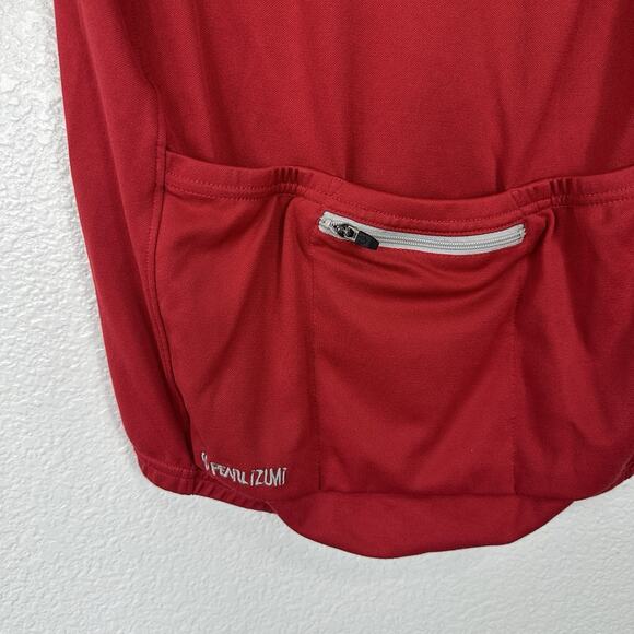 Pearl Izumi Jersey Top Womens Medium Short Sleeve Full Zip Red Cycling - Picture 7 of 9